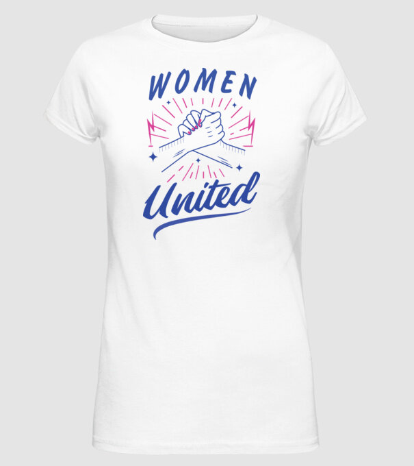Women United tricou Ziua Femeii model alb pe tricou