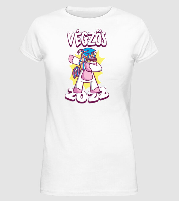 Inorog Absolvent model alb pe tricou