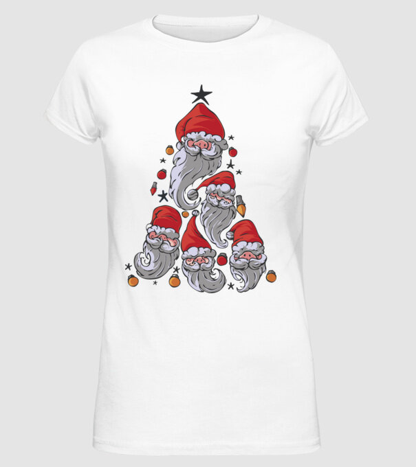 Pitici pentru pomul de Crăciun model alb pe tricou
