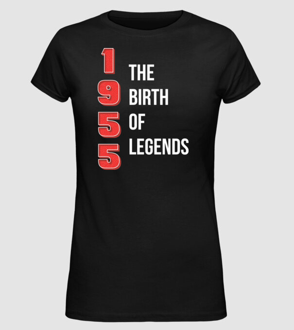 1955 the birth of legends model negru pe tricou