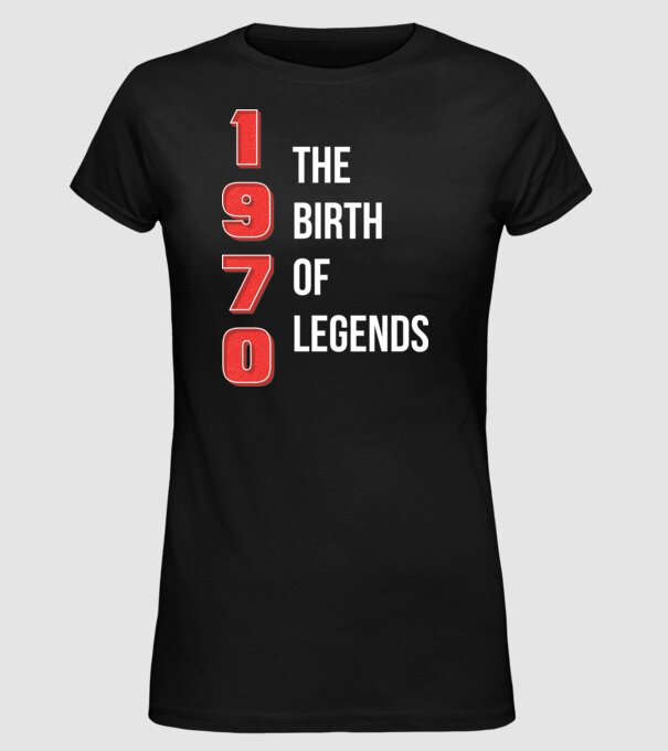 1970 the birth of legends model negru pe tricou