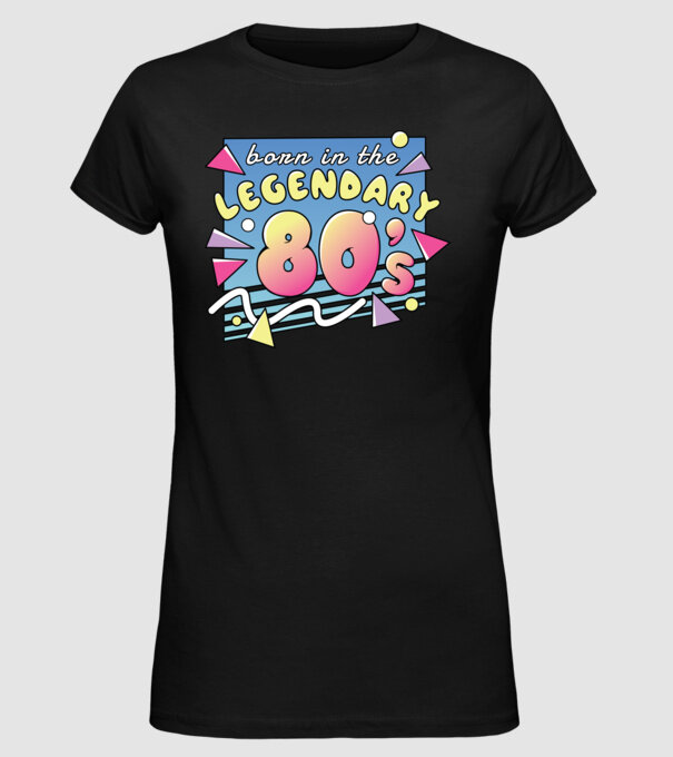 M-am născut în legendarii ani 80 model negru pe tricou