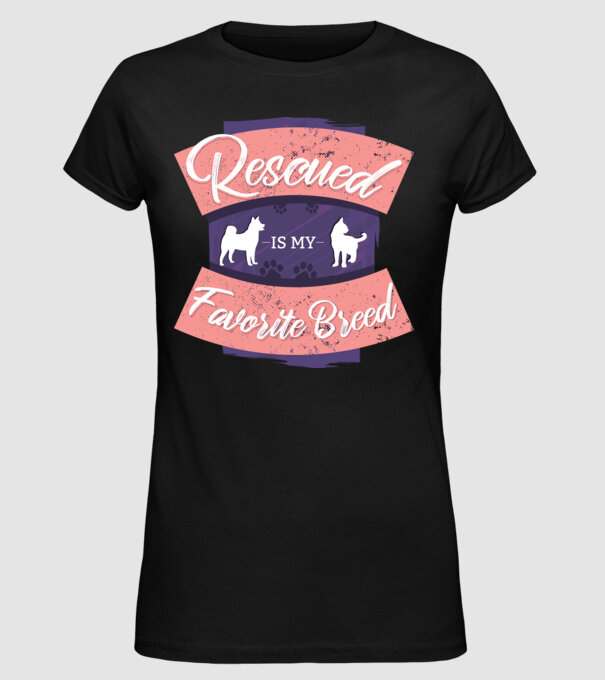 Rasa mea preferată este cea adoptată model negru pe tricou