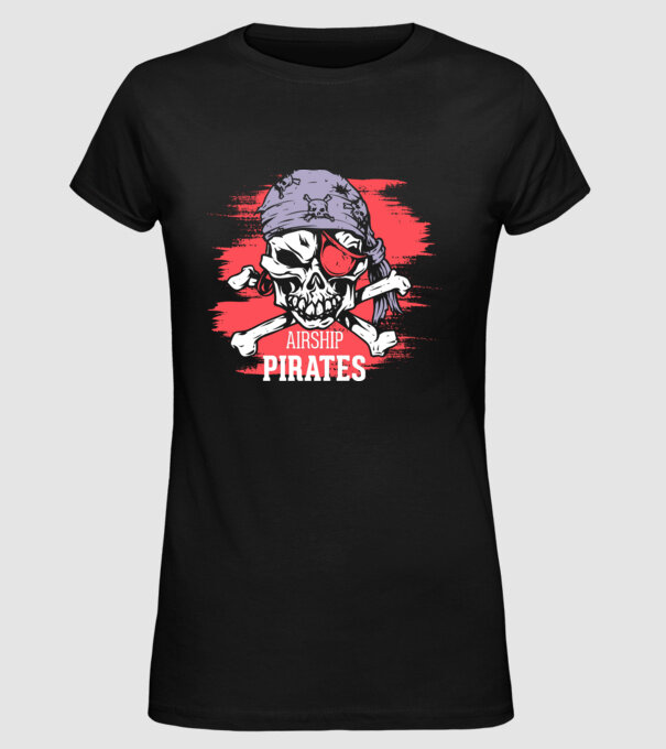 Airship Pirates - Pirat model negru pe tricou