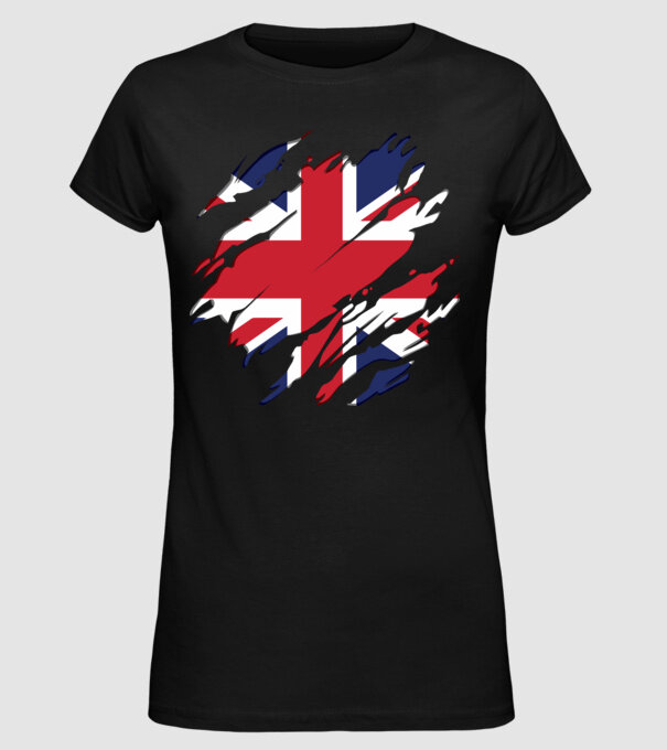 UK Steagul Regatului Unit model negru pe tricou