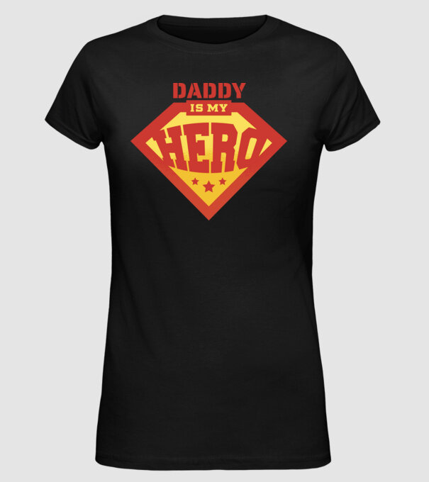 Tata este Supereroul meu model negru pe tricou