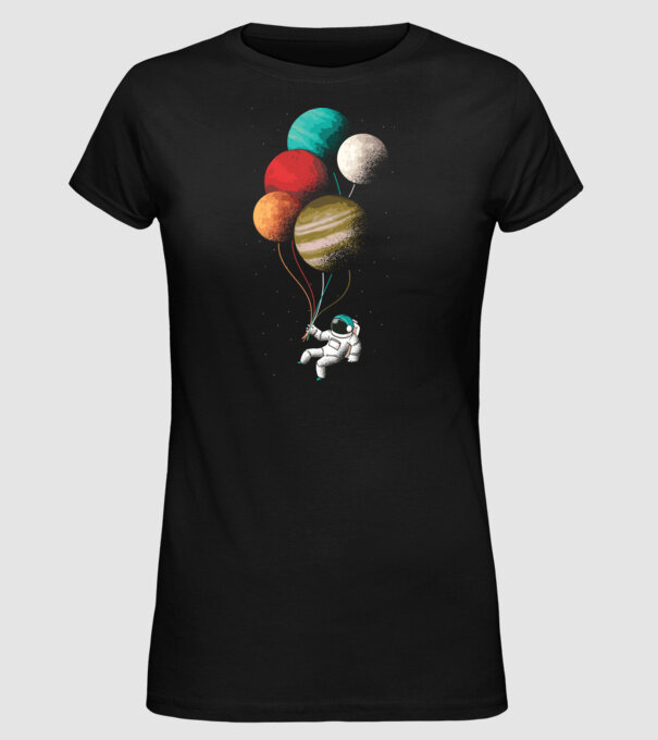 Astronaut Balloons baloane astronaut model negru pe tricou