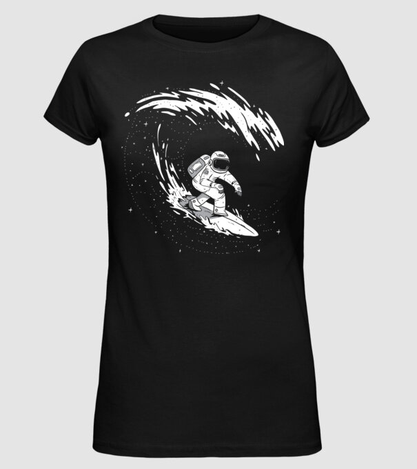 Astronaut Surf amuzant tricou amuzant astronaut model negru pe tricou