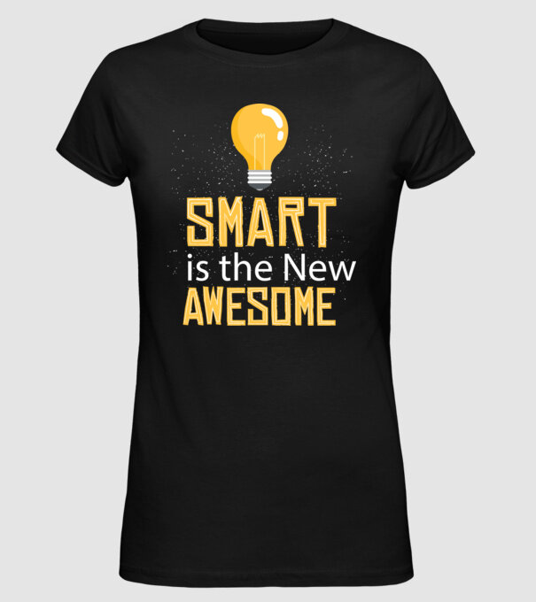 Smart este noul cool model negru pe tricou