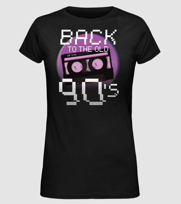 'Back to the 90s Înapoi în anii ''90' model negru pe tricou
