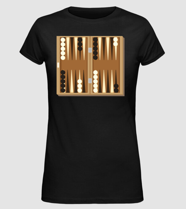 Joc de table model negru pe tricou