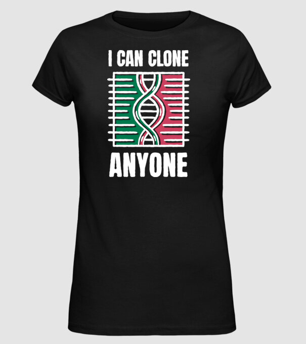 Clonez pe oricine Biolog model negru pe tricou