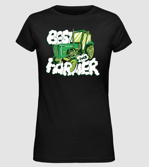 Best Farmer Ever cu Tractor model negru pe tricou