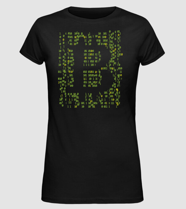 Bitcoin Matrice model negru pe tricou