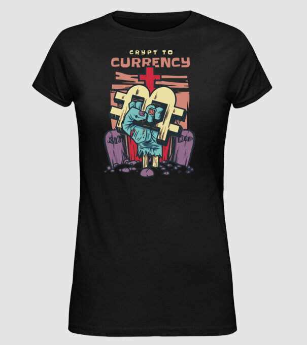 Cimitir Bitcoin model negru pe tricou