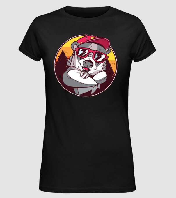 Bursuc model negru pe tricou