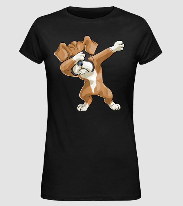 Boxer dab model negru pe tricou