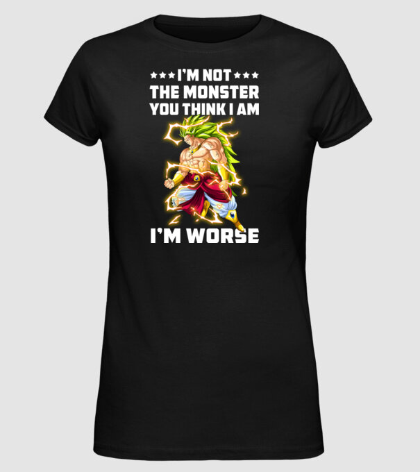 Brolly monster Dragonball model negru pe tricou
