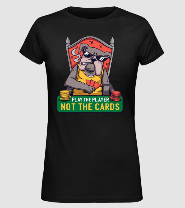 Bulldog Poker model negru pe tricou
