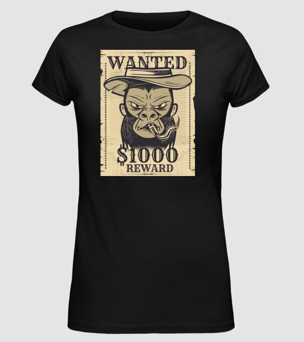 Maimuță cowboy model negru pe tricou