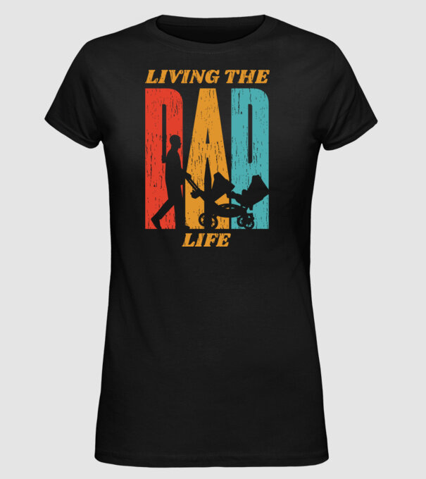 Dad Life pentru tata model negru pe tricou