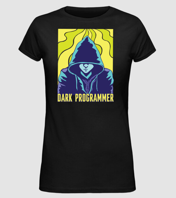 Dark Programmer model negru pe tricou