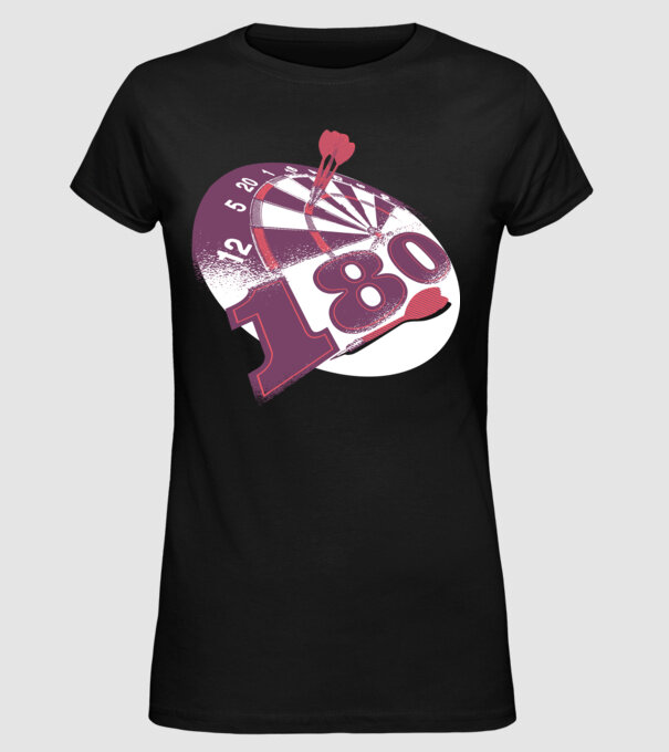 Darts 180 tricou model negru pe tricou