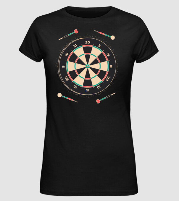 Tablă Darts model negru pe tricou