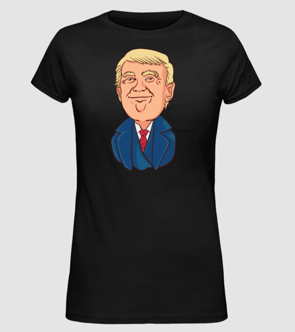 Donald Trump model negru pe tricou