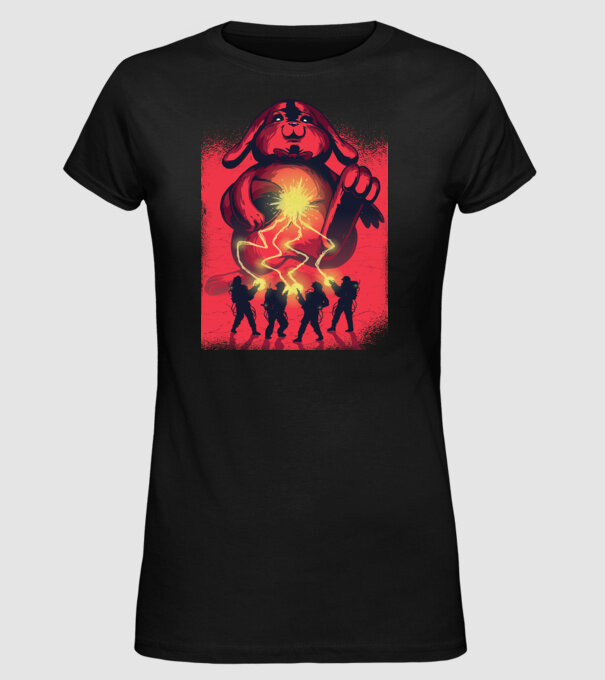 Easter Busters model negru pe tricou