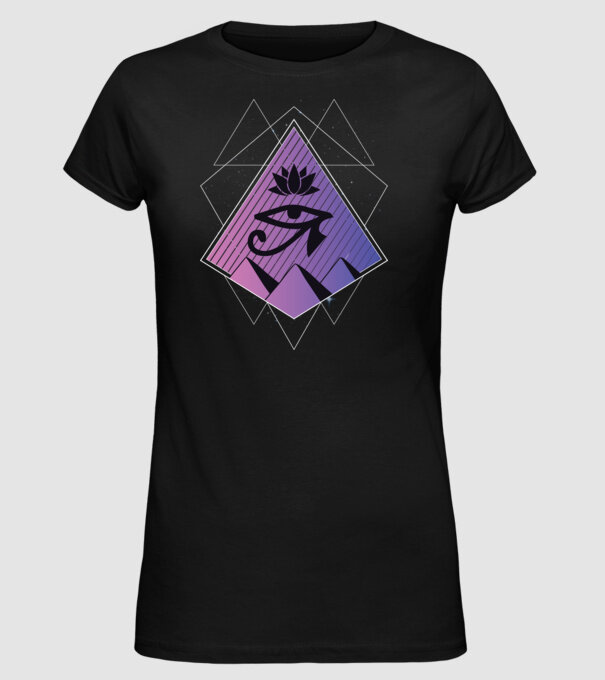 Egipt simbol geometric model negru pe tricou