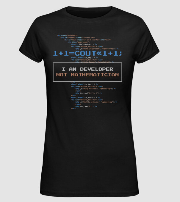 Tricou pentru developeri model negru pe tricou
