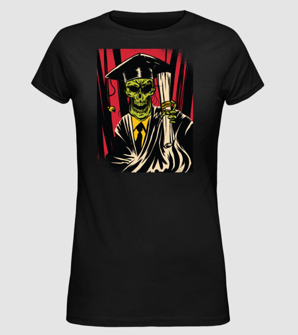 Proaspăt absolvent Absolvire model negru pe tricou
