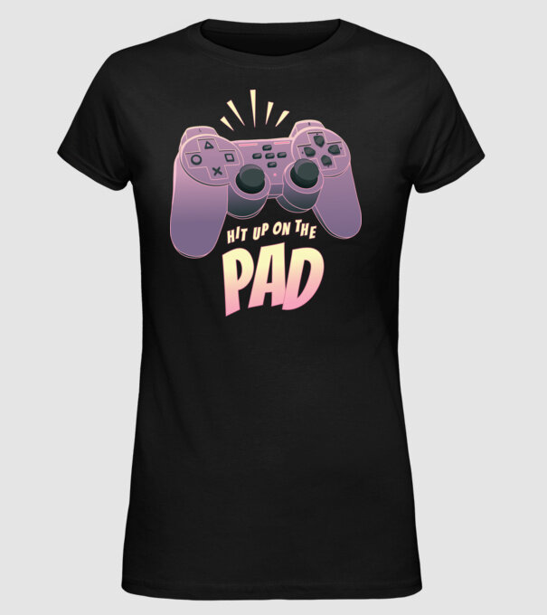 Gamer Controler model negru pe tricou