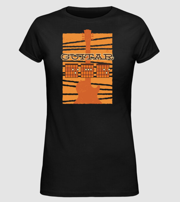 Tată chitarist model negru pe tricou