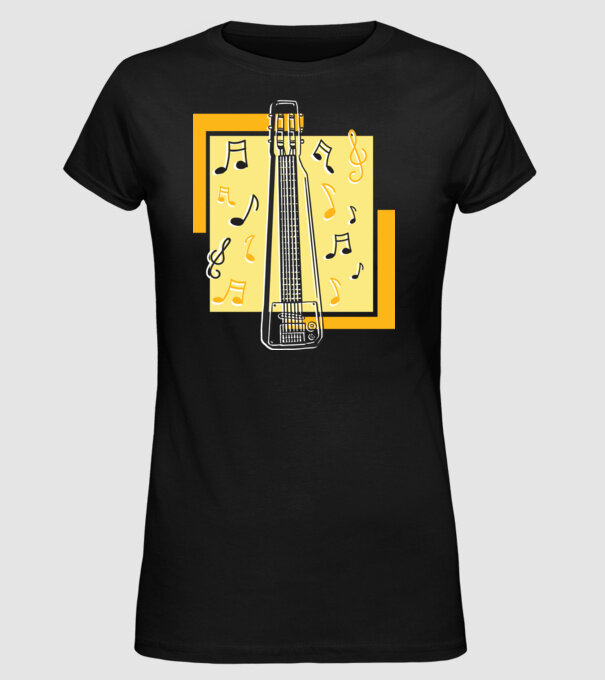 Tricou chitarist model negru pe tricou