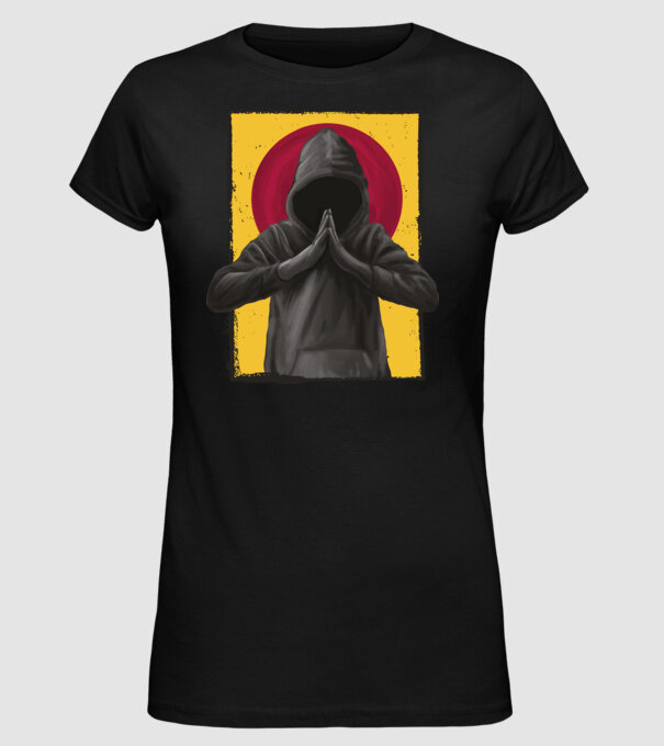 Rugăciune Hacker model negru pe tricou