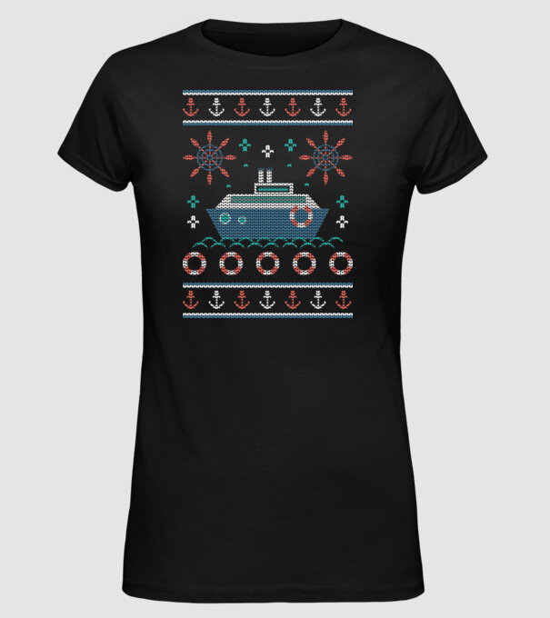 Pulover urât cu vapor model negru pe tricou