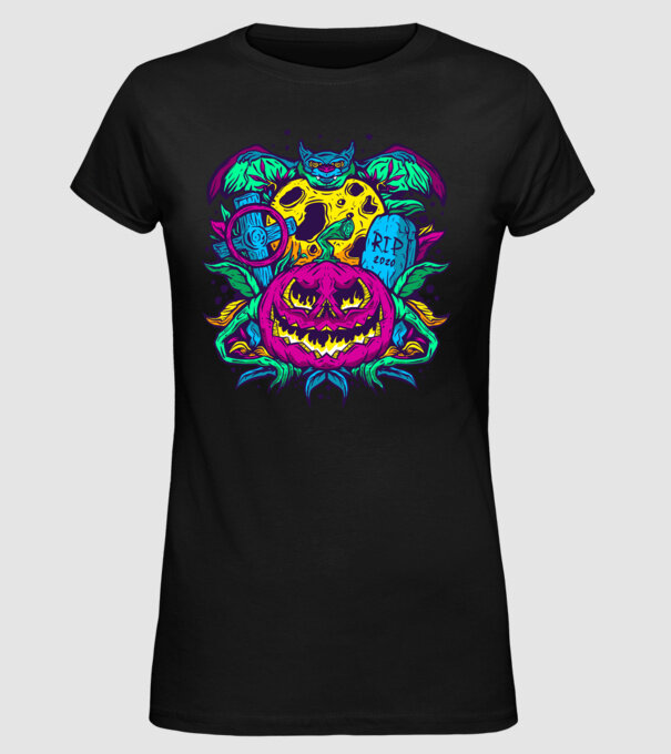 model negru pe tricou