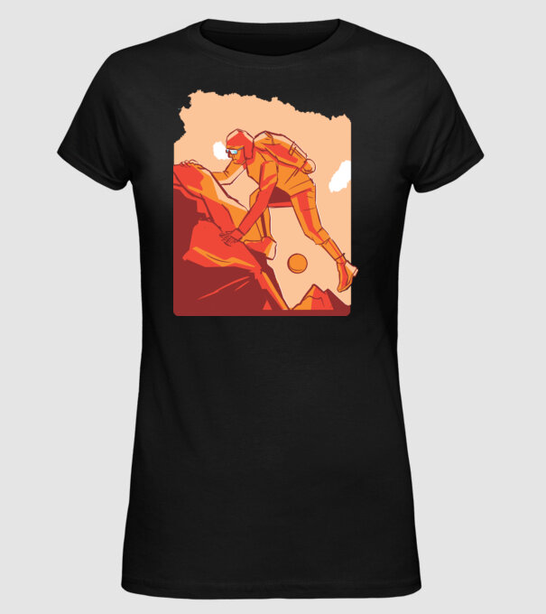 Alpinism model negru pe tricou
