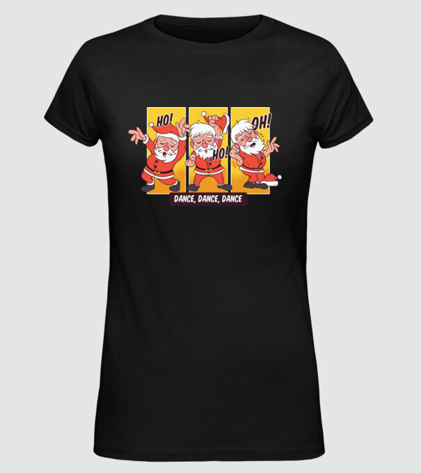Hohoho dans Moș Crăciun model negru pe tricou