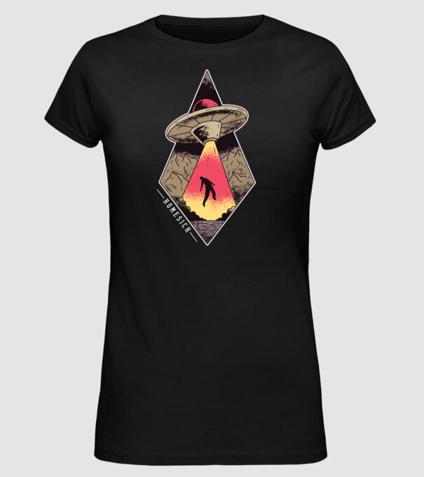 Dor de casă alien model negru pe tricou