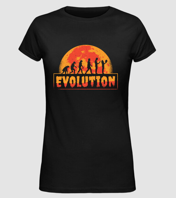 Evoluție Horror model negru pe tricou