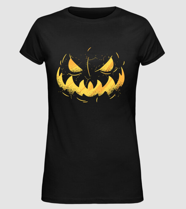 dovleac înfricoșător Halloween model negru pe tricou
