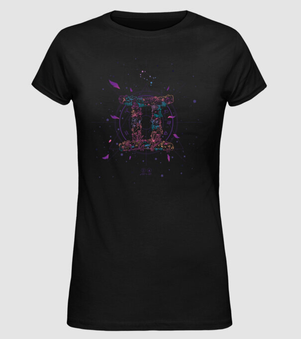 Gemini Zodiac model negru pe tricou