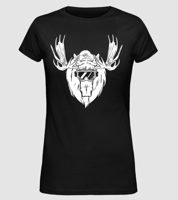Cap de Elan model negru pe tricou