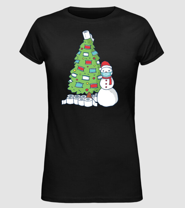 Brad De Crăciun model negru pe tricou
