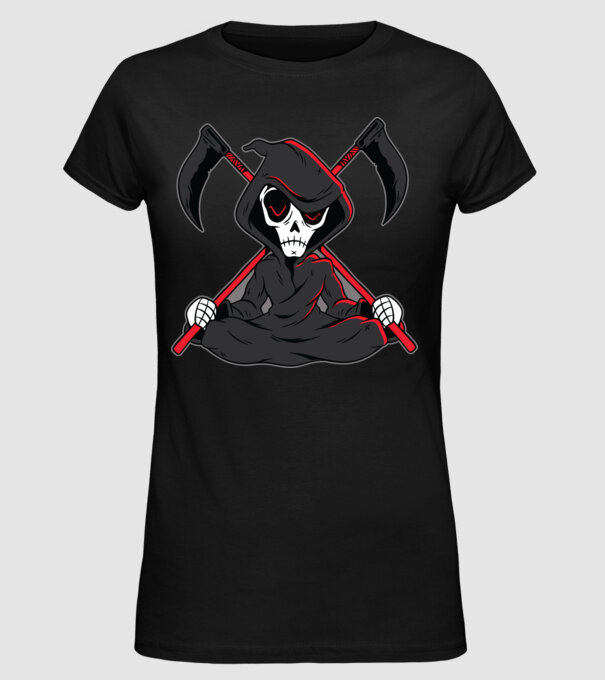 Moartea - Grim Reaper model negru pe tricou