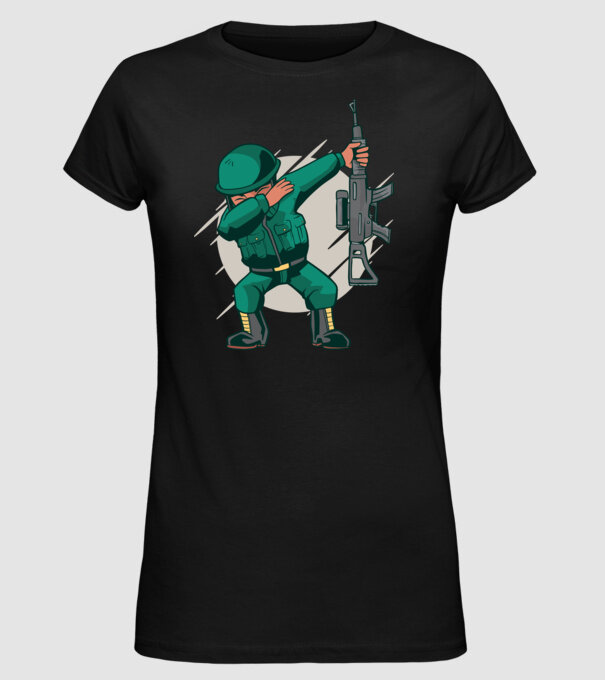 Soldat DAB model negru pe tricou