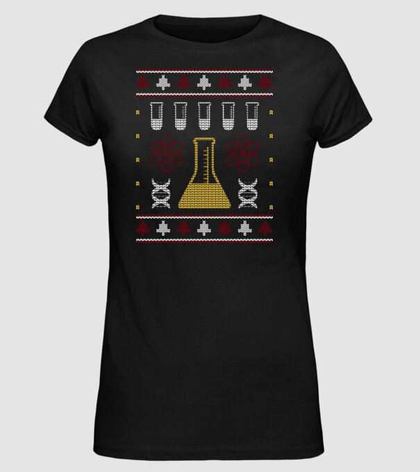 Pulover urât Chimie model negru pe tricou